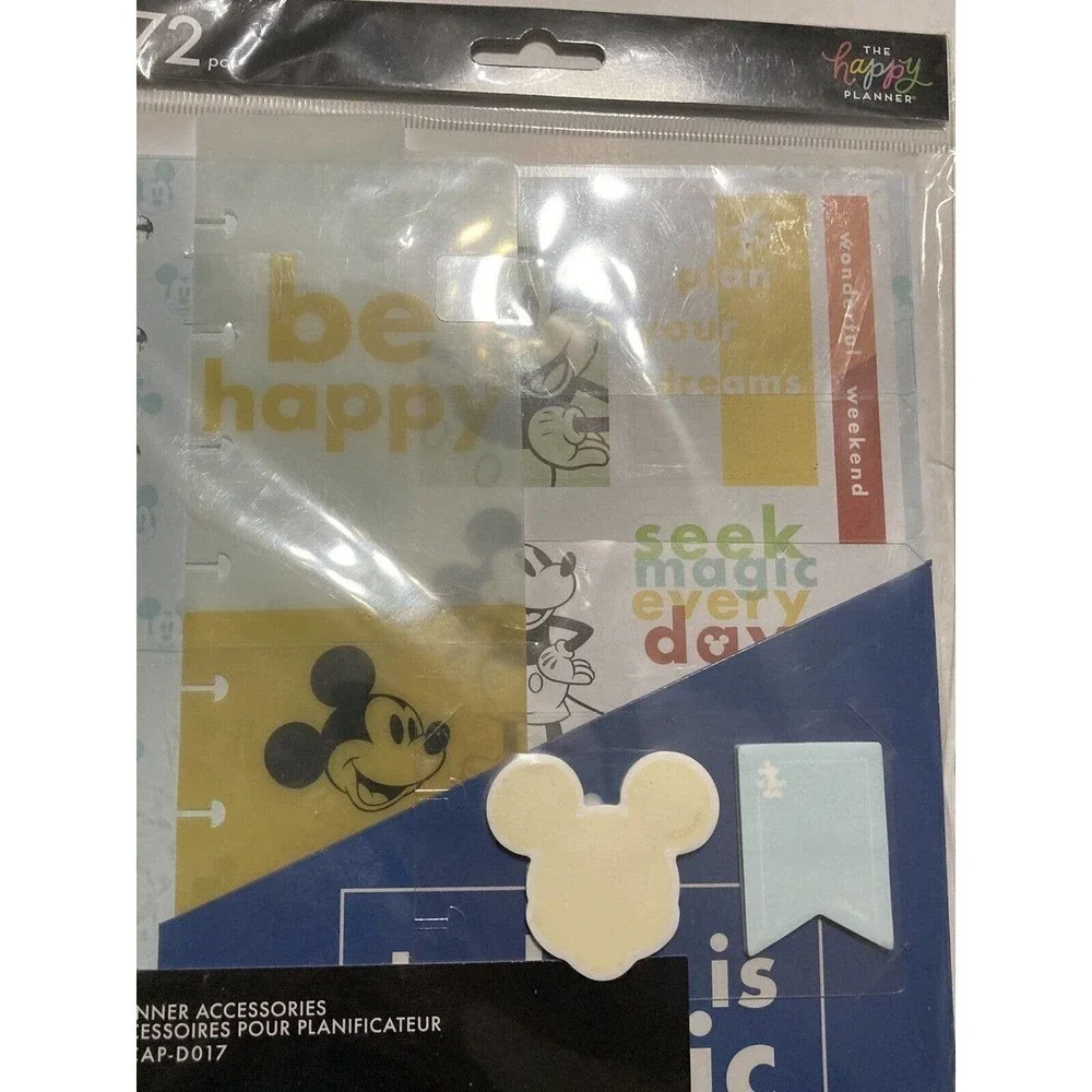 HAPPY PLANNER Disney Mickey Mouse 72 Piece Planner Accessories Stickers Bookmark